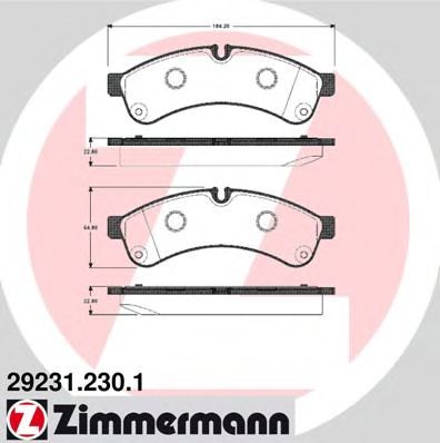 Тормозные колодки Otto Zimmermann 29231.230.1