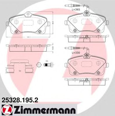 Тормозные колодки Otto Zimmermann 25328.195.2