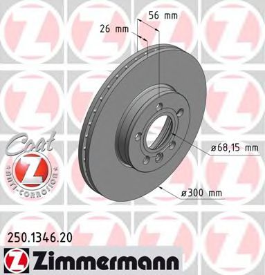 Тормозной диск Otto Zimmermann 250.1346.20