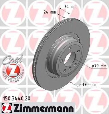 Тормозной диск Otto Zimmermann 150.3440.20