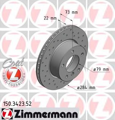 Тормозной диск Otto Zimmermann 150.3423.52