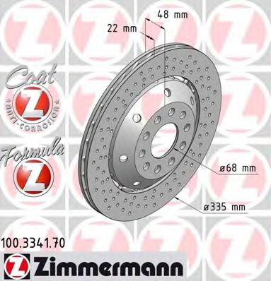 Тормозной диск Otto Zimmermann 100.3341.70