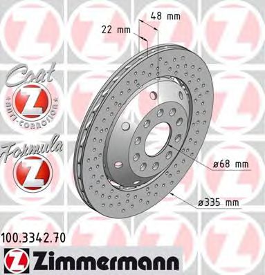 Тормозной диск Otto Zimmermann 100.3342.70