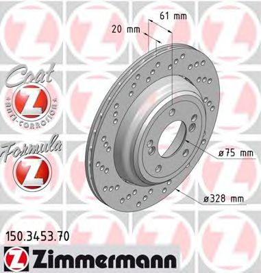 Тормозной диск Otto Zimmermann 150.3453.70