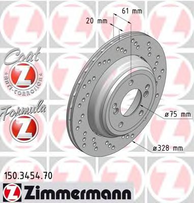 Тормозной диск Otto Zimmermann 150.3454.70