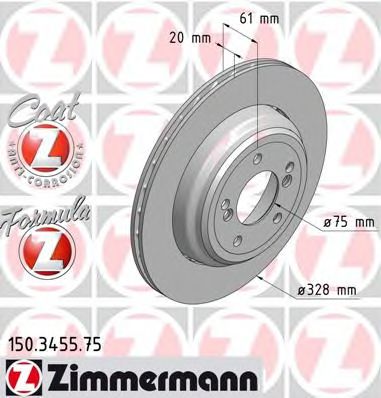 Тормозной диск Otto Zimmermann 150.3455.75