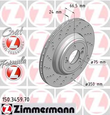 Тормозной диск Otto Zimmermann 150.3459.70