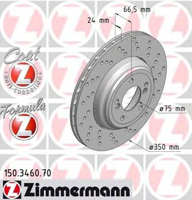Тормозной диск Otto Zimmermann 150.3460.70