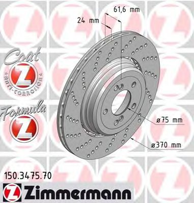 Тормозной диск Otto Zimmermann 150.3475.70