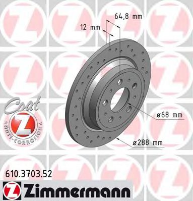 Тормозной диск Otto Zimmermann 610.3703.52