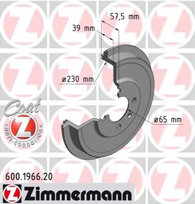 Тормозной барабан Otto Zimmermann 600.1966.20