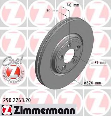 Тормозной диск Otto Zimmermann 290.2263.20