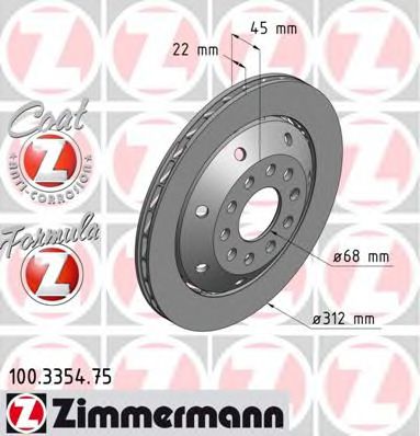 Тормозной диск Otto Zimmermann 100.3354.75