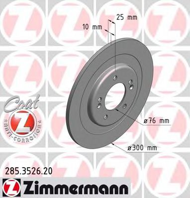 Тормозной диск Otto Zimmermann 285.3526.20