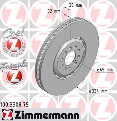 Тормозной диск Otto Zimmermann 100.3308.75