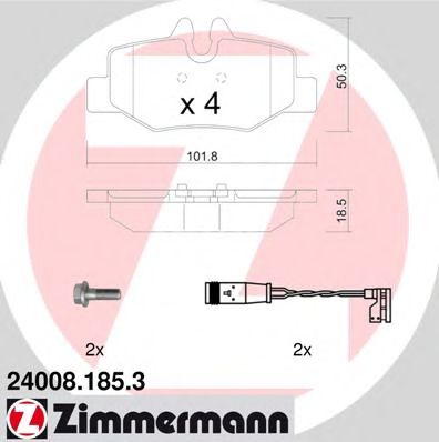 Тормозные колодки Otto Zimmermann 24008.185.3