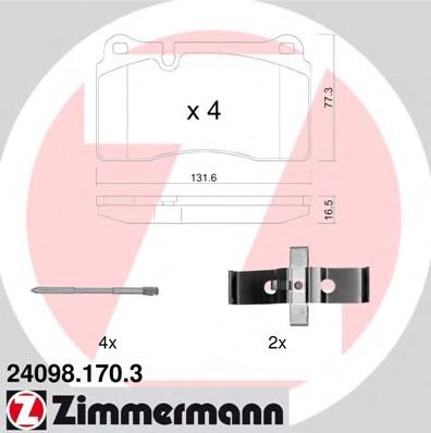 Тормозные колодки Otto Zimmermann 24098.170.3