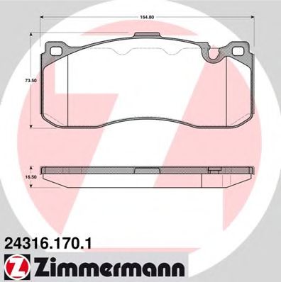 Тормозные колодки Otto Zimmermann 24316.170.1
