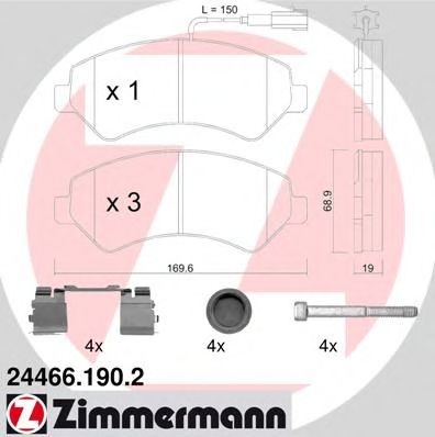 Тормозные колодки Otto Zimmermann 24466.190.2