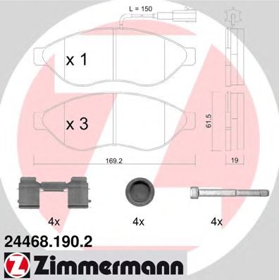 Тормозные колодки Otto Zimmermann 24468.190.2