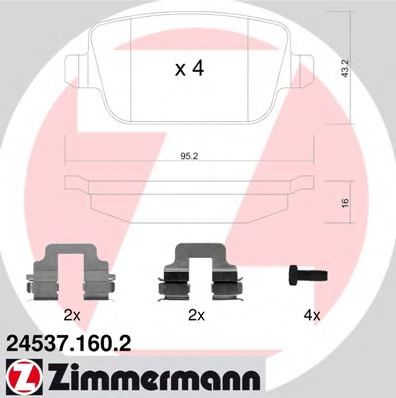 Тормозные колодки Otto Zimmermann 24537.160.2