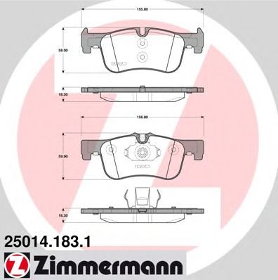 Тормозные колодки Otto Zimmermann 25014.183.1