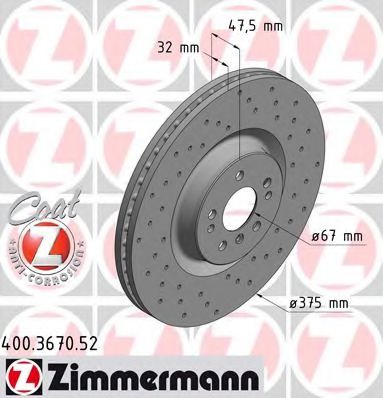 Тормозной диск Otto Zimmermann 400.3670.52
