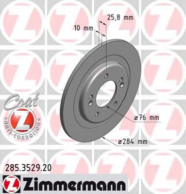 Тормозной диск Otto Zimmermann 285.3529.20