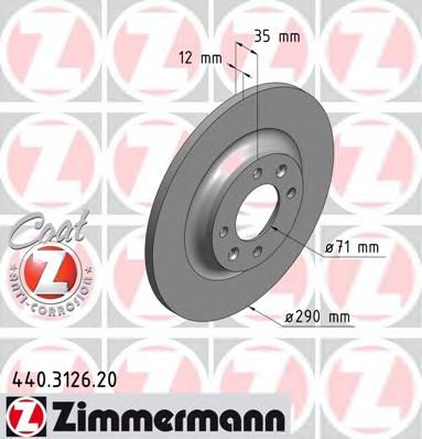 Тормозной диск Otto Zimmermann 440.3126.20