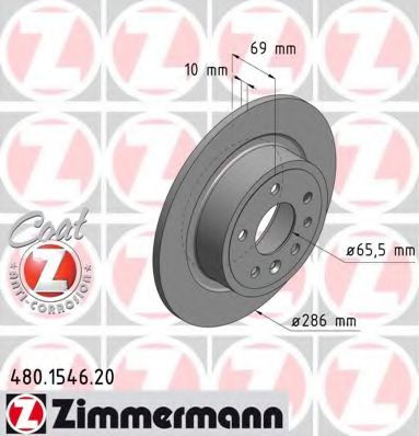 Тормозной диск Otto Zimmermann 480.1546.20