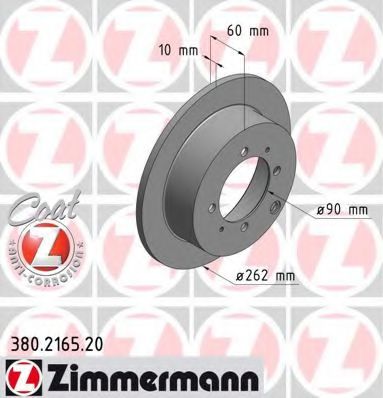Тормозной диск Otto Zimmermann 380.2165.20