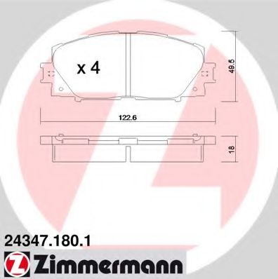 Тормозные колодки Otto Zimmermann 24347.180.1