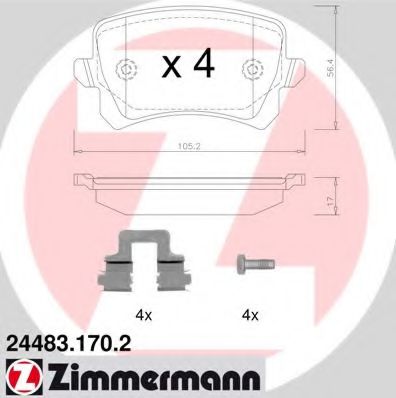 Тормозные колодки Otto Zimmermann 24483.170.2