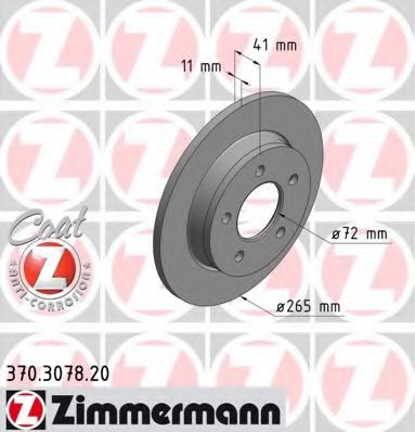 Тормозной диск Otto Zimmermann 370.3078.20