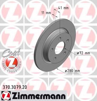 Тормозной диск Otto Zimmermann 370.3079.20