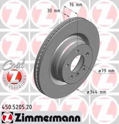 Тормозной диск Otto Zimmermann 450.5205.20