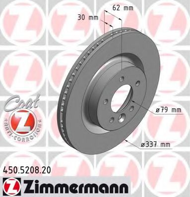 Тормозной диск Otto Zimmermann 450.5208.20