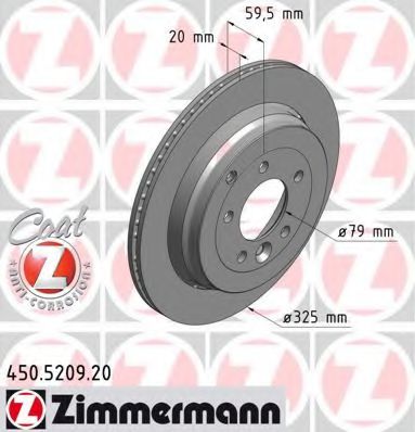 Тормозной диск Otto Zimmermann 450.5209.20