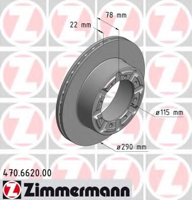 Тормозной диск Otto Zimmermann 470.6620.00