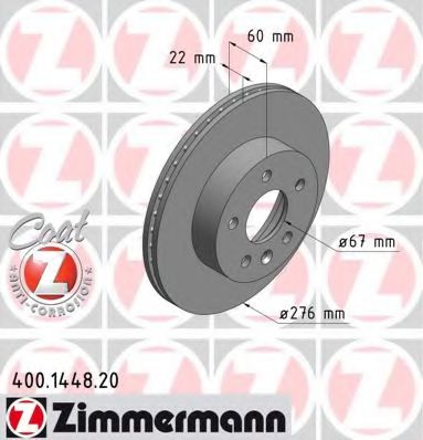 Тормозной диск Otto Zimmermann 400.1448.20