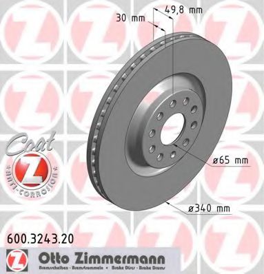 Тормозной диск Otto Zimmermann 600.3243.20