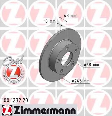 Тормозной диск Otto Zimmermann 100.1232.20