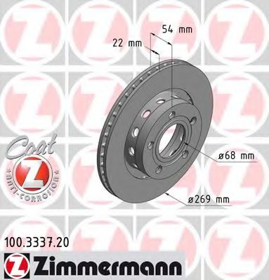 Тормозной диск Otto Zimmermann 100.3337.20