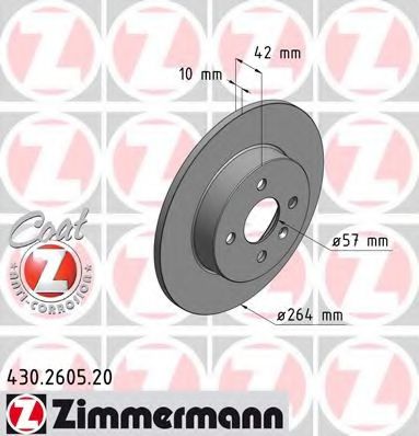 Тормозной диск Otto Zimmermann 430.2605.20