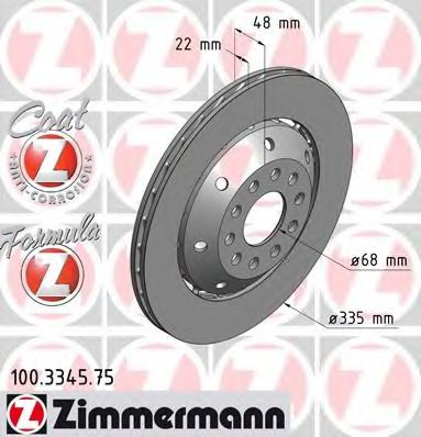 Тормозной диск Otto Zimmermann 100.3345.75