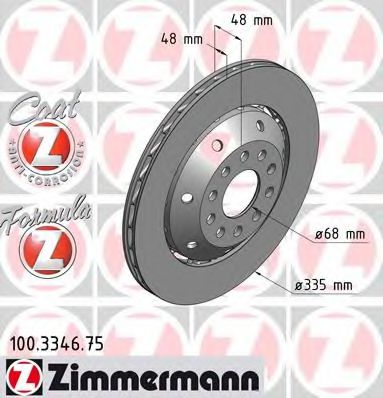 Тормозной диск Otto Zimmermann 100.3346.75
