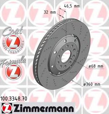 Тормозной диск Otto Zimmermann 100.3348.70