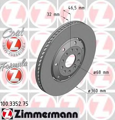 Тормозной диск Otto Zimmermann 100.3352.75