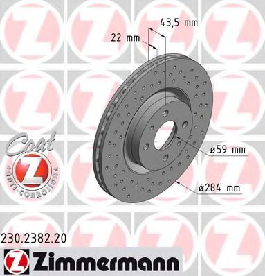 Тормозной диск Otto Zimmermann 230.2382.20
