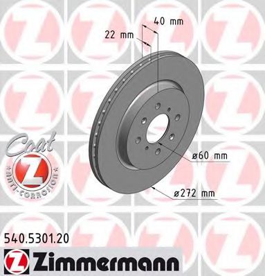 Тормозной диск Otto Zimmermann 540.5301.20